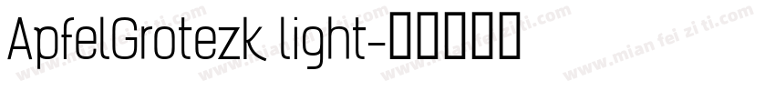 ApfelGrotezk light字体转换